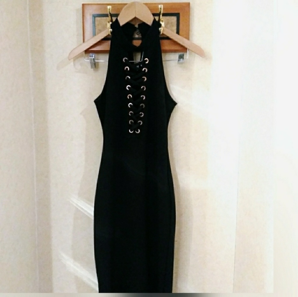 Lace up Little Black Dress